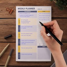 Doodle Weekly To Do List Notepad, Undated Weekly Planner with 50 Tear-Off Planning Sheets, Habit Tracker Pad for Your Tasks and Priorities, Organizing Memo Pad for Office, Home & School|A5 Size|90 GSM image 1