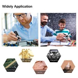 Microware 3 in 1 USB Microscope HD 1920x1080P Digital Microscope 50X to 1000X Magnification Mini Microscope Camera Magnifier with 8 LED and Metal Stand, Compatible with Mac Window 7 8 10 Android Linux image 2