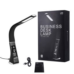 Dealzone LED Desk Lamp, Eye-Caring Table Lamp, Electronics Business Desk Lamp with Alarm Clock Calendar LCD Display Touch Dimming Reading Table Lamp and Eye Protection image 2