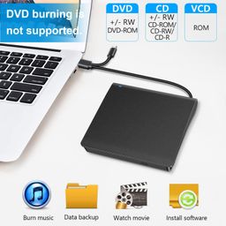 doobuy External CD/DVD Drive for Laptop, Ultra Slim USB 3.0 Type-C DVD Player Portable CD +/-RW Disk Drive CD ROM Burner Reader Compatible with Laptop Desktop PC Windows MacBook Mac Linux Mac OS image 5