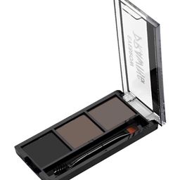 muphin trading company Matt Look Perfect Trio Shade Brow Powder, Eyebrow Drawing Palette with 1 Brush, Ultimate Brow Kit, Eyebrow Filler, Non-Transfer Smudge proof Eyebrow Palette(Dark grey, Cloudy grey, Ironside grey). image 1