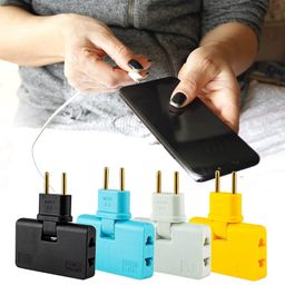 generic 3-in-1 Rotatable Adapter, 180-Degree Extension Plug Multi-Socket, 2-Pin EU/US Converter image 1