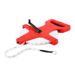 FREEMANS Open Reel 100m:13mm Fibreglass Measuring Tape - 100m/330ft With Unbreakable ABS case || Double Side Printing || Long and Durable Winding Handle For Easy Retraction and Steel End Hook image 3