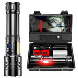 Shadowhawk Torch Lights Rechargeable, Led Torch Light High Power 10000 Lumen, XHM77.2 Long Distance Flash Light Charging Torchlight, Powerful 7 Light Modes Flashlight for Trekking Hunting Emergency image 1