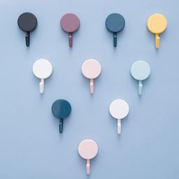 boniry 10 Pcs Multi Wall Hooks for Wall Without Drilling | Self Adhesive Wall Hooks | Adhesive Hooks for Wall Heavy Duty | Wall Hooks Without Drilling | Mutipurpose Use Home (10 Pcs, Multicolor) image 1