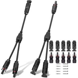 Abonix MC4 Y Branch Solar Connector 1 Pair with 5 Solar Connectors and 5 Pairs for Efficient Parallel Connection Between Solar Panels image 1