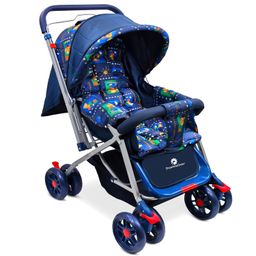 StarAndDaisy baby stroller for 0-3 years foldable / Baby stroller with Lightweight / Pram for Baby with 3-Point Safety Harness, Adjustable Backrest, 360° Swivel Wheel, Large Storage, Reversible Handlebar, Extended Mosquito Net -(Bear Print) image 1