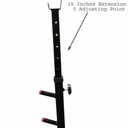 SX FITNESS Multi-Functional Fully Adjustable Squat Stand, Bicep Stand with 5 Adjustable Level and Height for Home Gyms, Barbell Stand for Squat Exercise image 5