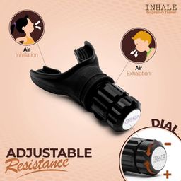 Inhale Respiratory Trainer Breathing Exercise Device - Compact Pure Silicone Lung Exerciser Device, Respiratory Muscle Trainer, Ideal and Adjustable for All, Easy to Clean image 3