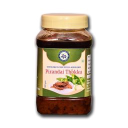 SENTHILSWATHI FOOD SPICES & HERB BLENDS Pirandai Thokku-300 G Very Tasty Rice Mix Bone Health Knee Pain Relief Care Home Made With Pure Gingelly Oil Chettinadu Special No Preservatives image 1