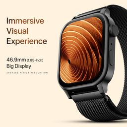 Fire-Boltt Rise Luxe Smart Watch, 1.85" HD Display, Metal Body with Bluetooth Calling, Rotating Crown, AI Voice Assistant, 120 Sports Modes, Neon UI, SpO2 & Heart Rate Monitoring (Black) image 5