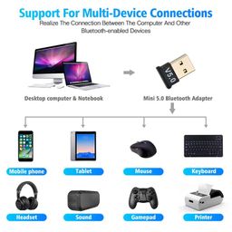 og x nexsa NEXSA USB Bluetooth Adapter for PC, 5.0 Bluetooth Dongle Receiver (UB500) Supports Windows 11/10/8.1/7 for Desktop, Laptop, Mouse, Keyboard, Printers, Headsets, Speakers, PS4/ Xbox Controllers image 2