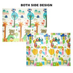 Tarkan Extra Large Reversible Baby Play Mat, BPA Free Learning & Crawling Foldable Foam Mat (6.5x5 ft, 0.6cm Thickness) Alphanumeric-Giraffe image 2