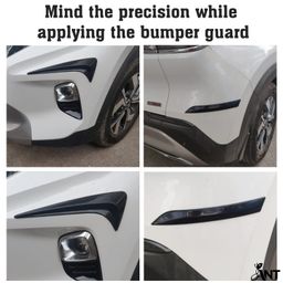 Ant Enterprize KIA SONET Car Bumper Protector Guard Black Set of 4(ONLY Black KIA SONET Petrol/Diesel) Refer Image for Installation and Before Use Clean Surface with Soap image 2