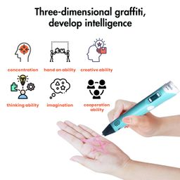WOL3D I tech (Pink) Magic 3D Pen with 12 in 1 (5M) PLA Filaments for 3D Printing with Speed Control, Advanced Temperature Regulation, OLED Display & Ergonomic Design – Compatible. image 5