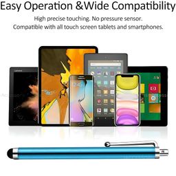 iaccessories Universal Capacitive Stylus Pen Compatible with All Touch Screens Devices Mobile Phones Android Tablet iOS Windows Smartphones - Pack of 5 | Aqua image 2