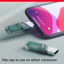SanDisk iXpand USB 3.0 Flash Drive Flip 128GB for iOS and Windows, Metalic image 5