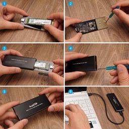 SaiRetail.Com NVMe Enclosure PCIe M.2 2280 SSD Box, Type-C USB 3.1 NVME SSD Case, HDD Enclosure 10 Gbps Gen 2 USB 3.1 to M.2 Adapter with Case and USB C Cable M.2 PCIe SSD to Type C Enclosure image 4