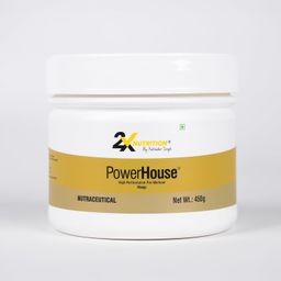POWERHOUSE by 2X Nutrition High-performance pre-workout | 450 gm | 30 Servings | Constant Energy throughout | Increases focus | Improves performance | 0.2g caffeine | Mango Flavor image 1