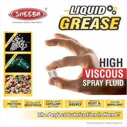SHEEBA Liquid Grease Spray I High Viscous I Lubricates I Frees Sticky Mechanism I Reduces Squeaky Noise I Long Lasting Protection from Rust and Corrosion - 500mL Pack. image 3