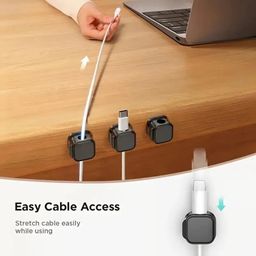 INOVERA (LABEL) 20 Pieces Cable Strap Management Clips Wire Organizer Black image 3