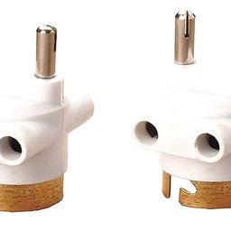generic XenderCage 4 pin Socket Parallel Adapter Holder with Bulb Holder and Plug Socket (White, Pack of 2) image 1