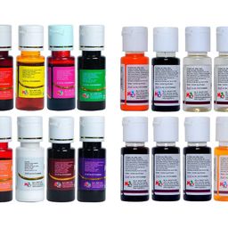 Papilon Combo of assorted Food Essence 10bottles (20ml each) & Gel colours 10 bottles (20gm each) image 2