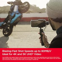 SanDisk Extreme 64GB microSDXC UHS-I, V30, 170MB/s Read,80MB/s Write, Memory Card for 4K Video on Smartphones, Action Cams and Drones image 2
