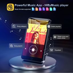 oilsky 80GB MP3 Player with Bluetooth and WiFi, Android Streaming MP4 Player with Spotify, Amazon Music, Deezer, Audible, Browser, 4.0" IPS Music Player with Speaker, FM Radio, Sound Recorder, up to 512GB image 3