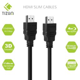 Tizum HDMI Cable 4K High Speed HDMI Cord 10.2 Gbps with Ethernet Support 4K,24Hz for All HDMI Devices, Laptop, Computer, UHD TV, Monitor, Xbox 360, PS4, PS5, Gaming Console (1.5 Meter/ 5 Feet) image 3
