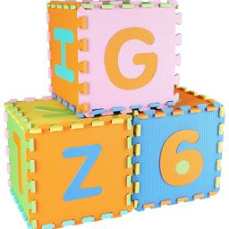 fitness mantra Fitness Mantra® Alphabet and Number Mini Puzzle Mat for Kids Learning & Fun Purpose[Suitable for Above 2 Years Children][36 Pcs.][Play is The Highest Form of Learning] image 2