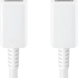 zybux Samsung original Superfast Type C To C Mobile Data Charging Cable for Galaxy F55/A55/A35/M55/F55/F15/M15/A54/A15/A14/A34/A23/S21 Fe/S22/S23/S23 Fe 5G/S24/Z Fold 5,Transfer Power Delivery Cabel,White image 1