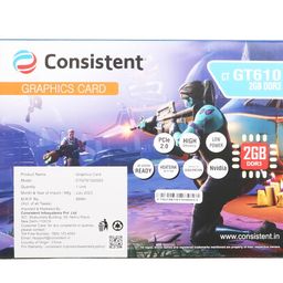 Consistent 610 Graphics Card 2GB DDR3 64-bit, 2GB PCI-Express pci_e ddr3_sdram Graphics Card with 3 Year Replacement Warranty image 3
