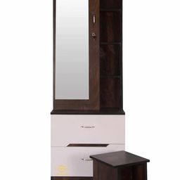 CASPIAN Furniture Engineered Wood Dressing Table with Mirror, 8 Shelves and 2 Drawer | Make up Table/Dressing Table with Stool | Organizer for Room | Dressing Table with Storage | Size 72 x 24 inches image 1