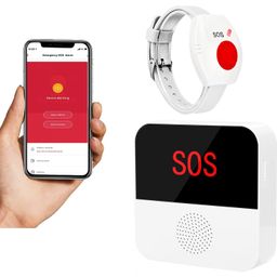 dwyenslo WiFi Caregiver Call Button System Smart App Alert Emergency Call Button Personal Help Alert at Home for Elderly Patients(Supports 2.4GHz WiFi Only) image 1
