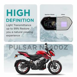 Spartan Shield Digital Meter Screen Guard For BAJAJ PULSAR NS400 Z 2024 || 9H LCD Colour Display Console Protector || NS 400 Z Bike Instrument Cluster Accessory | Anti Scratch Cover NS400Z [Not Tempered Glass] image 4