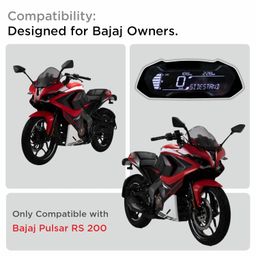 Spartan Shield Digital Meter Screen Protector Foil For 2025 BAJAJ PULSAR RS 200 || 9H Instrument Cluster Protector || RS200 Bike Display Console Accessory | Scratch Cover 200RS [Not Tempered Glass] image 2