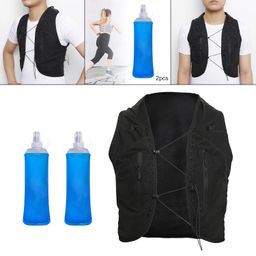 SAZ DEKOR Running Vest Backpack with 2pcs 500ml Soft Flasks Running Gear S image 4