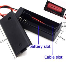 LAMPVPATH (Pack of 5) Single AA Battery Holder with Switch and Cover, 1 AA Battery Holder with Cover and Switch, AA Battery Holder with Leads Wires image 2