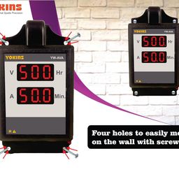 yokins YOKINS, YW-AVA Digital Volt (90-500V AC), Ampere (1-80A AC) and Hour (1min to 1000 Hr) Meter Self Powered || Measures Voltage, current and hour in single meter image 5