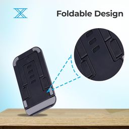 ZEBRONICS MS80 Mobile Holder with Adjustable Height, 10°- 50° Multiangle Adjustment, Foldable Design, Anti Skid Base, Matte Finish, Lightweight and 4 Adjustable Levels (Black) image 2