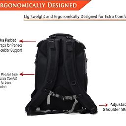 VTS DSLR Camera Waterproof Backpack for Lens Accessories Tripod Monopod Heavy Duty and Video Camera (Black) image 2