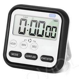 OVIOL Stopwatch Timer for Study Kitchen Timer Large LCD Screen 24hr Digital Display Magnetic Retractable Stand Loud Alarm Stop Watch Countdown Flashing Light Study Timer for Students Cooking (Black) image 1