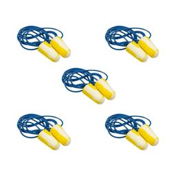 Ladwa Honeywell Polypropylene Ear Plugs Corded, Extra Soft, Reusable Earbuds Noise Cancellation, Soundproof Earplug Use For Underwater (Pack of 5) Multicolor image 1