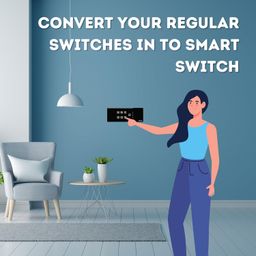 LynkAI | Smart Home Touch Panel | Smart Switches | Mobile Controlled Smart Home Device | Black | 8 Module image 3