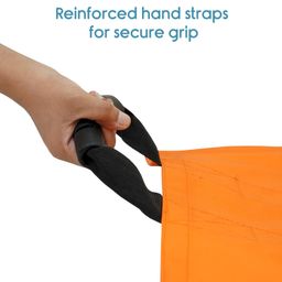 KosmoCare Nylon Foldable Soft Stretcher With Safety Belt, Emergency Portable Stretcher For Patient With Handle & Carrying Case Size 180 Cms X 63 Cms, Orange image 4