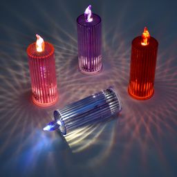 OMNIDOTS Candle Lights (Multicolor): Big Simple Candles for Stylish Home Decoration and Relaxing Atmosphere image 1