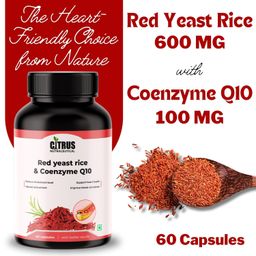citrus nutraceutical Red yeast rice 600 mg with Coenzyme Q10 100 mg Manage cholesterol Support heart health Natural antioxidant image 4