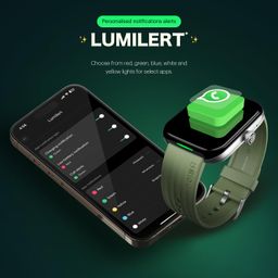 Noise Ultra 3 Luminary with India's 1st Ever Personalised Notification Alerts (Lumilert), 1.96" AMOLED Display, Premium Metallic Dial, Send Upto 5 Emojis (Lumiping), Health Suite (Jet Black) image 2