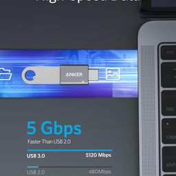 USB C Adapter (2 Pack), Anker USB C to USB Adapter High-Speed Data Transfer, USB-C to USB 3.0 Female Adapter for MacBook Pro 2020, iPad Pro 2020, Samsung Notebook 9, Dell XPS and More Type C Devices image 3